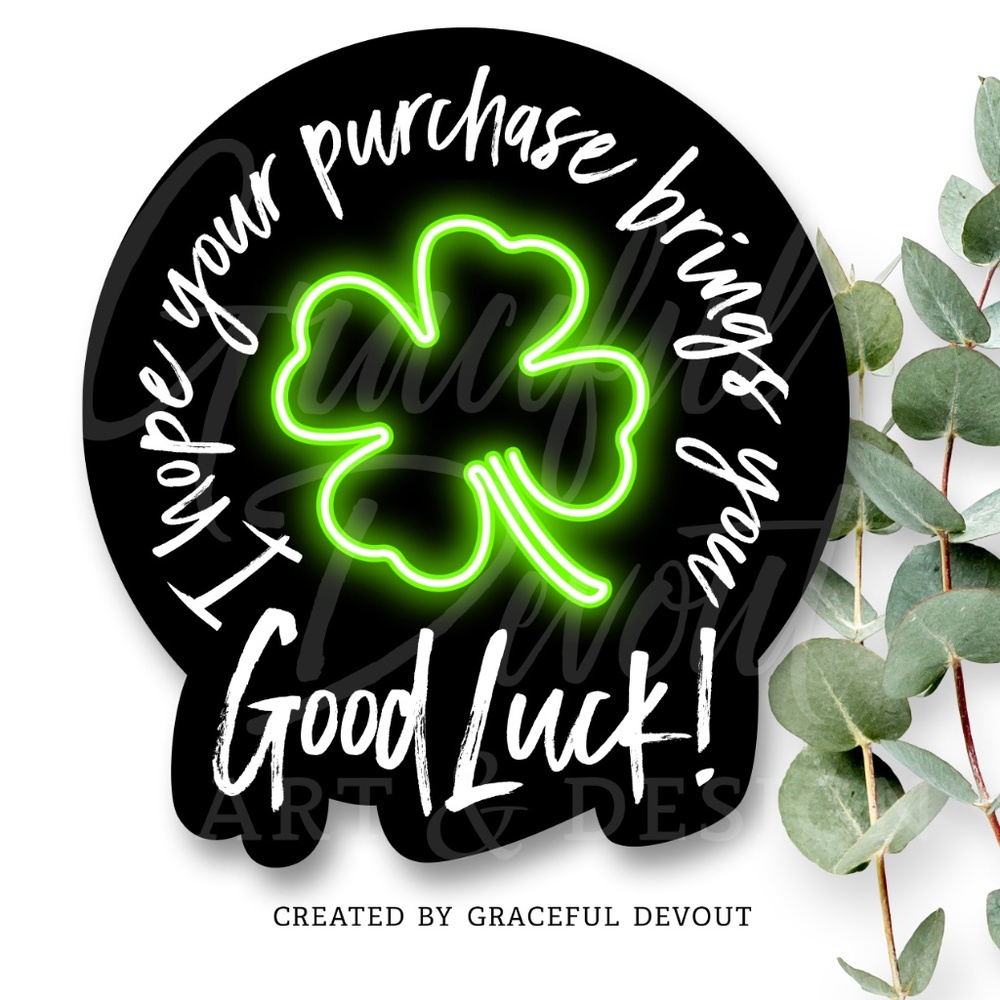 I Hope Your Purchase Brings You Good Luck! -2" (inches) Sticker (48ct.)[GD48-48]